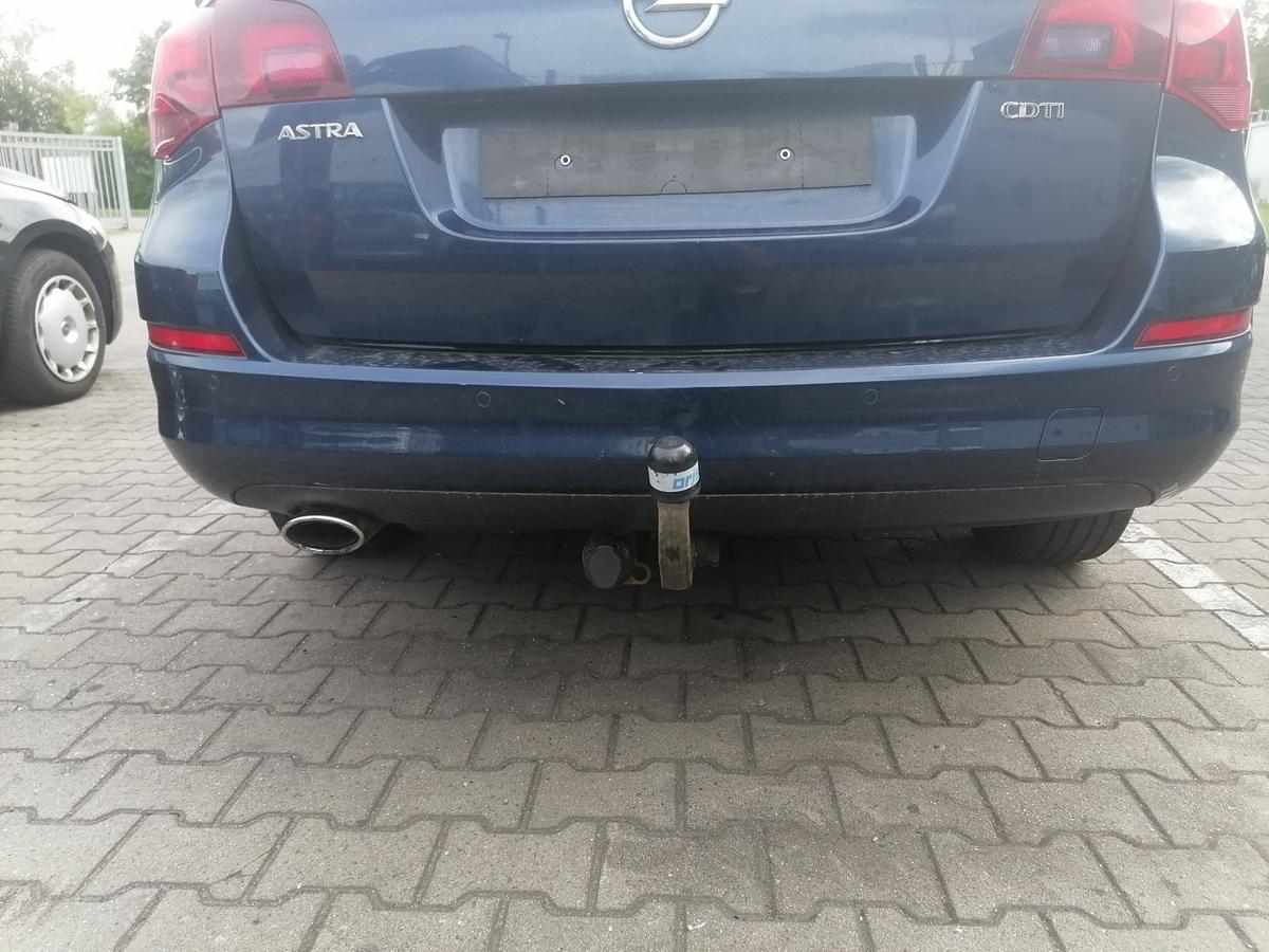 Opel Astra J Sportsturer original Sto&szlig;stange Stossf&auml;nger hinten Z22A Ozeanblau Bj.2011